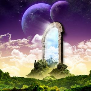 Fantastisches Portal in der Natur