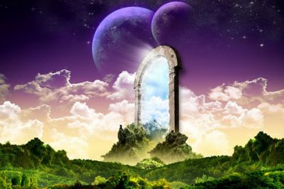 Fantastisches Portal in der Natur