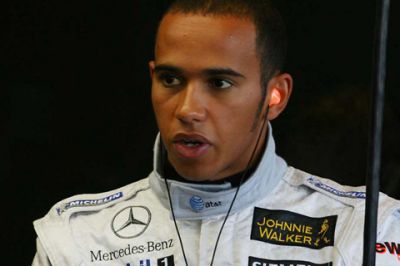 Porträt von Lewis Hamilton
