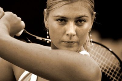 Tennisaktion von Maria Sharapova