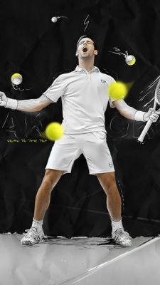 Novak Djokovic Tennis Aktion