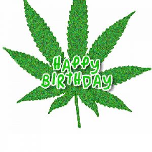 Glücklicher Geburtstag Blatt Design