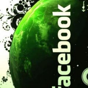 Grünes Facebook Abstraktes Design