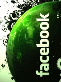 Grünes Facebook Abstraktes Design