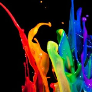Bunte Spritzkunst
