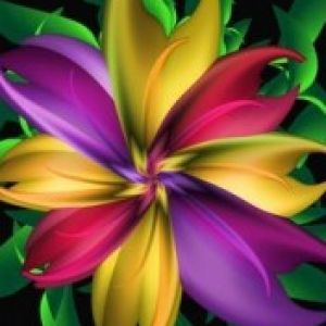 Buntes Abstraktes Blumendesign