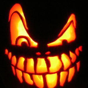 Gruselige Halloween-Kürbis