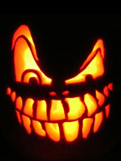 Gruselige Halloween-Kürbis