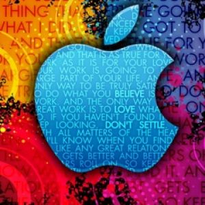 Apple-Logo Inspirierendes Zitat