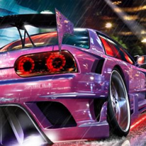 Stylisches Pinkes Sportauto