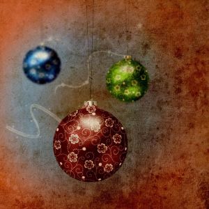 Bunte Weihnachtsornamente