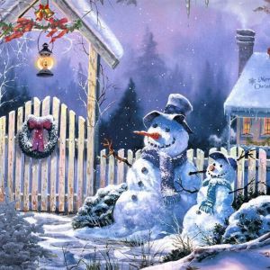 Charmante Weihnachts-Schneemänner