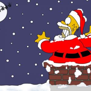 Weihnachtlicher Spaß mit Homer Simpson