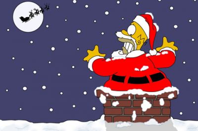 Weihnachtlicher Spaß mit Homer Simpson
