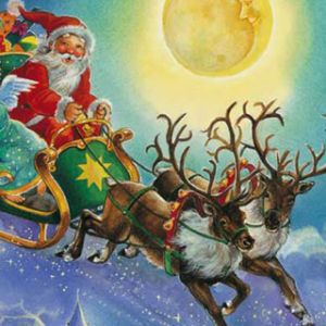 Schlittenfahrt des Weihnachtsmanns