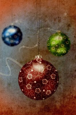 Bunte Weihnachtsornamente