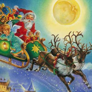 Schlittenfahrt des Weihnachtsmanns