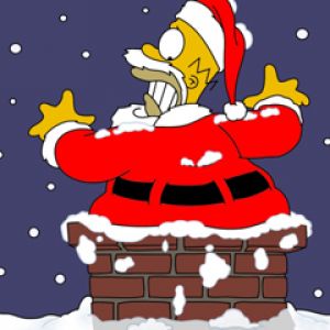Homer Simpson Weihnachtsfreude