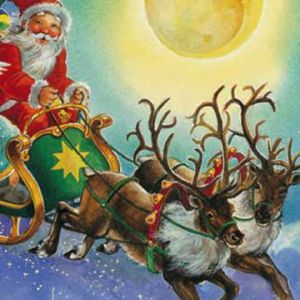Schlittenfahrt des Weihnachtsmanns