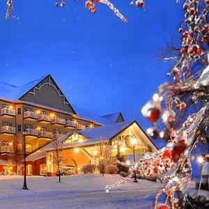 Winterlandschaft Hotel Szene