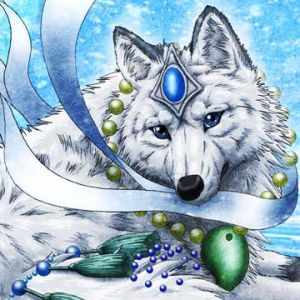 Majestätischer Weißer Wolf