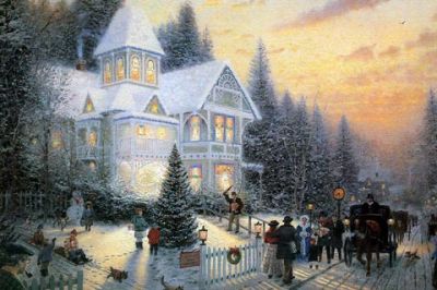 Winterwunderland Weihnachts Szene