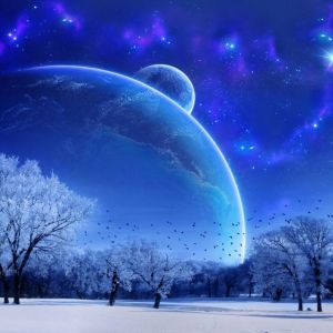 Mystische Weltraumlandschaft