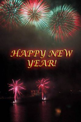 Neujahrsfeier mit Feuerwerk