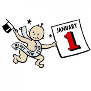 Neujahrsbaby-Illustration