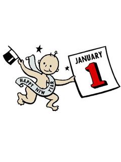 Neujahrsbaby-Illustration