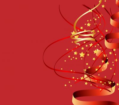 Festliche Rote und Goldene Dekorationen