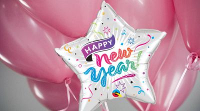 Glückliches Neues Jahr Ballon