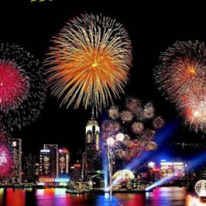 Neujahrsfeuerwerk Feier