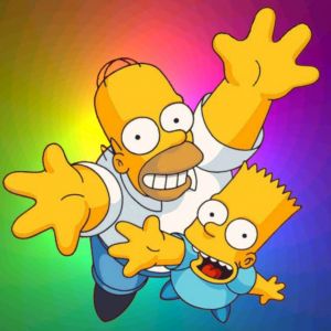 Spaß mit Homer und Bart Simpson