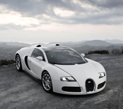 Weißer Bugatti Veyron