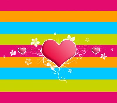 Buntes Herzdesign