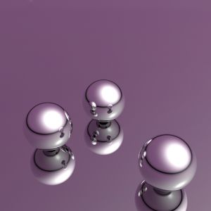 Glänzende Metallkugeln