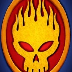 Brennendes Totenkopf-Logo