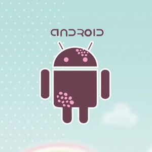 Niedliches Android Charakter Hintergrundbild