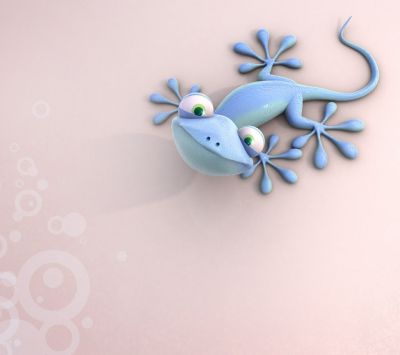 Niedlicher Blauer Gecko