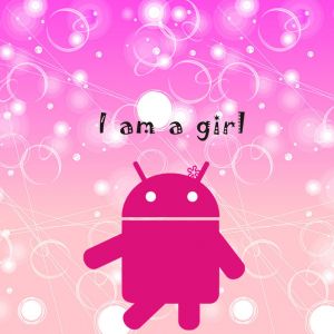 Niedliche Android Mädchen Illustration