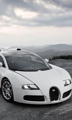 Weißer Bugatti Veyron