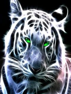 Leuchtender Weißer Tiger