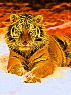 Lebendige Tiger Kunst