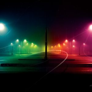 Bunte Nachtlichter