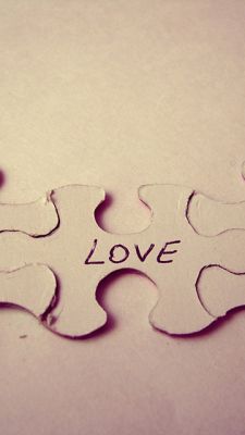 Puzzle Stück mit Liebe