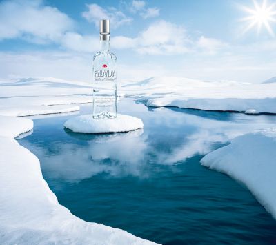 Premium Wodka auf Eis