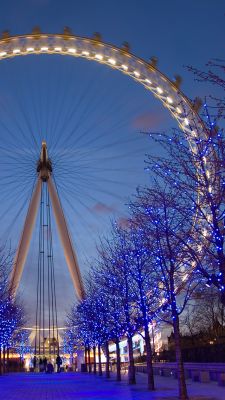 London Eye bei Nacht