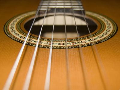 Akustische Gitarre Nahaufnahme