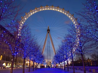London Eye bei Nacht